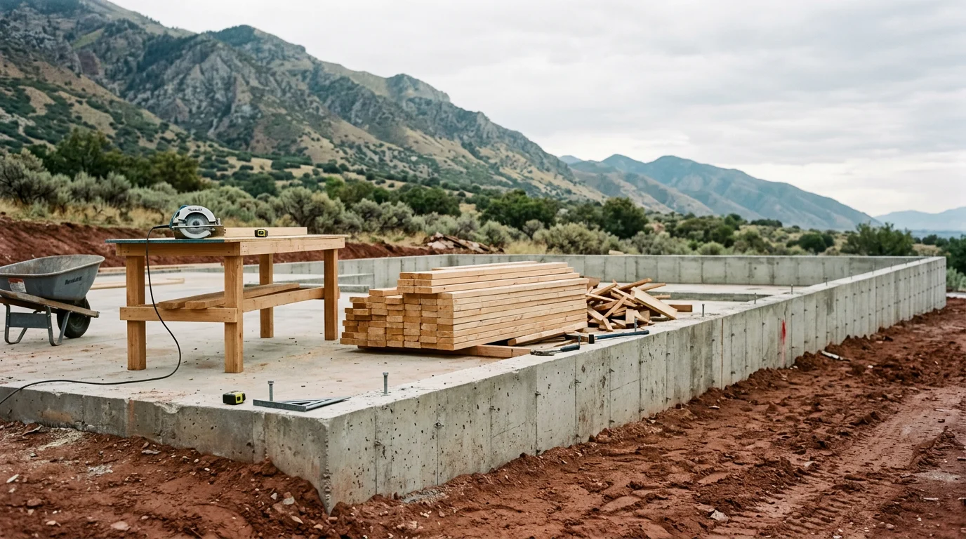 General contractor working on residential home construction project in Utah